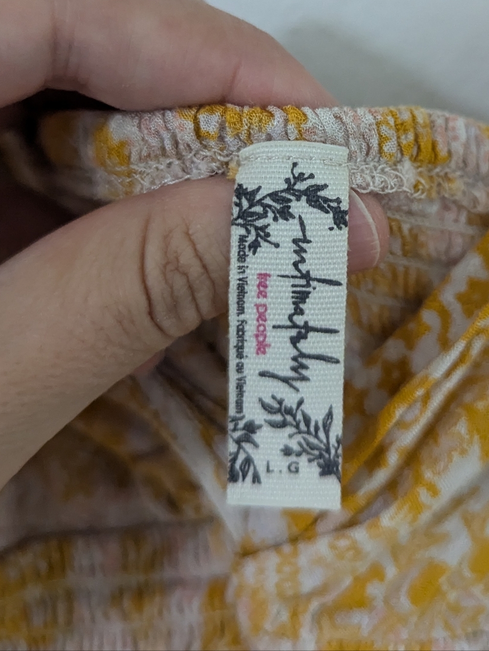 Free People Intimately Let's Smock About It Dress Floral Print Maxi Length Large - Picture 8 of 11